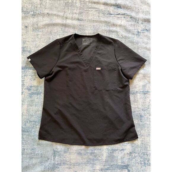 Figs Black Catarina One Pocket Scrub Top Style FW1000 XL - Picture 1 of 6